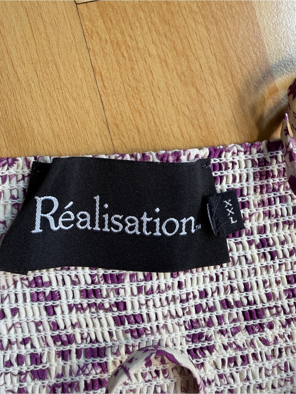 Réalisation Par The Alba Silk Babydoll Slip Dress in Mystic Purple & White XXL - Picture 8 of 16